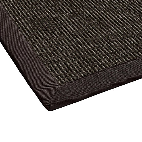 BODENMEISTER Sisal-Teppich modern hochwertige Bordüre Flachgewebe, verschiedene Farben und Größen, Variante: dunkel-braun, 80x150 von BODENMEISTER