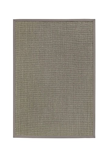 BODENMEISTER Sisal-Teppich modern hochwertige Bordüre Flachgewebe, verschiedene Farben und Größen, Variante: hell-grau, 133x190 von BODENMEISTER