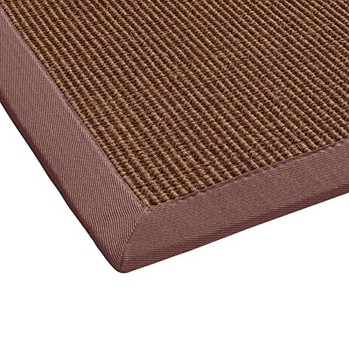 BODENMEISTER Sisal-Teppich modern hochwertige Bordüre Flachgewebe, verschiedene Farben und Größen, Variante: orange terra, 80x150 von BODENMEISTER