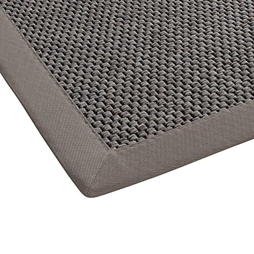 BODENMEISTER Teppich Sisal-Optik Flachgewebe modern hochwertige Bordüre, verschiedene Farben und Größen, Variante: hell-grau, 120x170 von BODENMEISTER