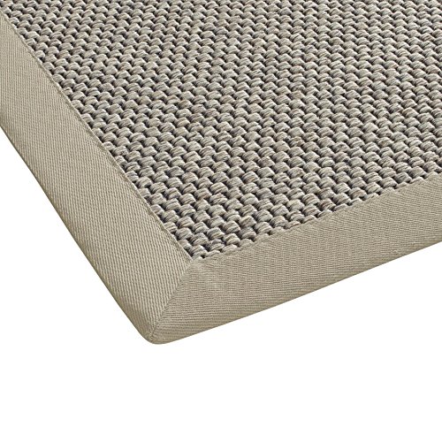 BODENMEISTER Teppich Sisal-Optik Flachgewebe modern hochwertige Bordüre, verschiedene Farben und Größen, Variante: natur, 80x150 von BODENMEISTER