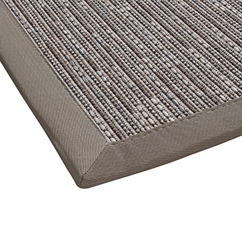 BODENMEISTER Sisal-Optik In- und Outdoor-Teppich Flachgewebe modern hochwertige Bordüre, verschiedene Farben und Größen, Variante: hell-grau, 80x150 von BODENMEISTER