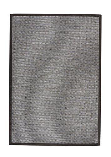 BODENMEISTER Sisal-Optik In- und Outdoor-Teppich Flachgewebe modern hochwertige Bordüre, verschiedene Farben und Größen, Variante: anthrazit grau, 240x340 von BODENMEISTER