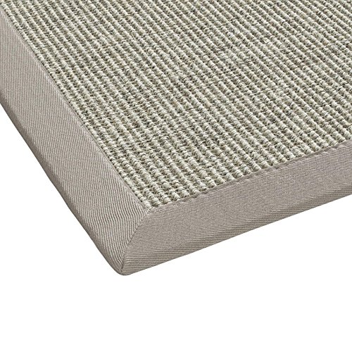 BODENMEISTER Sisal-Teppich modern hochwertige Bordüre Flachgewebe, verschiedene Farben und Größen, Variante: beige hell-grau, 120x170 von BODENMEISTER