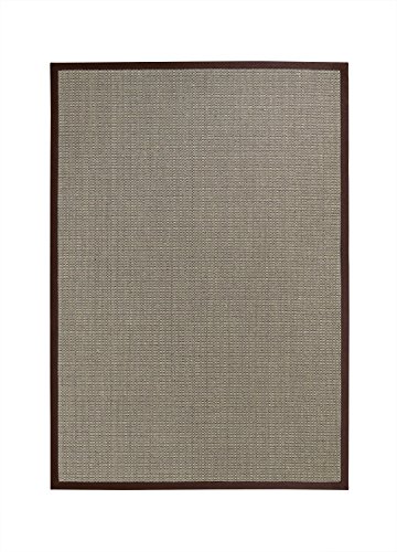 BODENMEISTER Sisal-Teppich modern hochwertige Bordüre Flachgewebe, verschiedene Farben und Größen, Variante: braun beige natur, 133x190 von BODENMEISTER