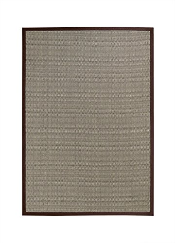 BODENMEISTER Sisal-Teppich modern hochwertige Bordüre Flachgewebe, verschiedene Farben und Größen, Variante: braun beige natur, 80x150 von BODENMEISTER