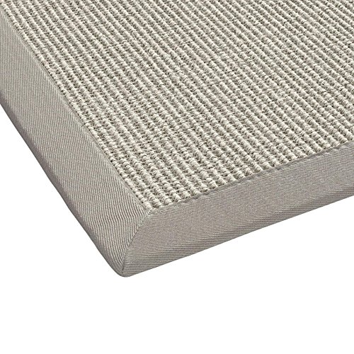 BODENMEISTER Sisal-Teppich modern hochwertige Bordüre Flachgewebe, Variante: grau weiss natur, 120x170 von BODENMEISTER