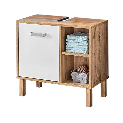 BODENMEISTER Unterschrank ohne Waschbecken, Holzwerkstoff, Braun, 65 cm von BODENMEISTER