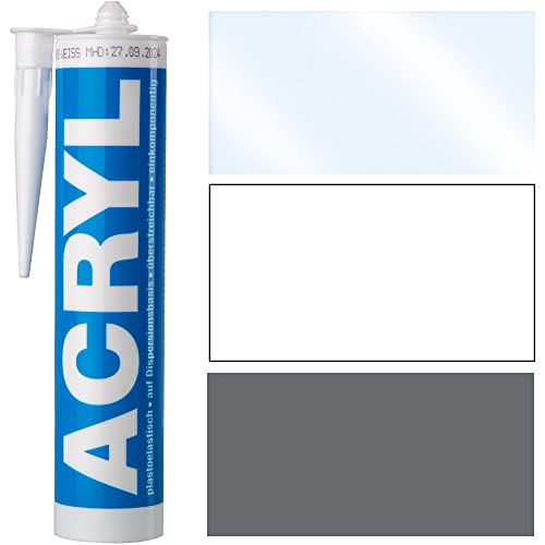 Bau Acryl grau 300ml Dichtstoff Dichtmasse Fugendichtmasse, 3 Stück Bau Acryl grau 300ml Dichtstoff Dichtmasse Fugendichtmasse, 3 Stück von BODENMEISTER