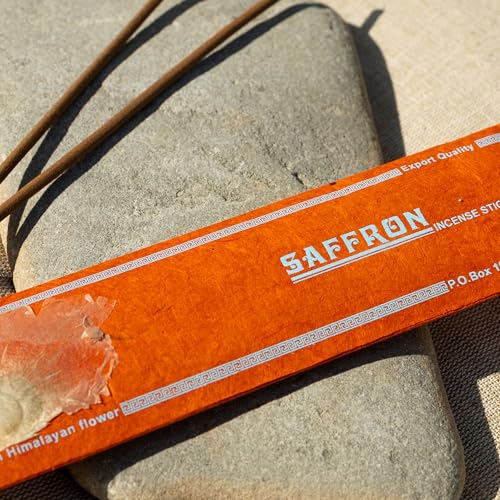 Bodhi® Premium Räucherstäbchen Safran, aus Nepal, 100% natürlich,15 stück von BODHI