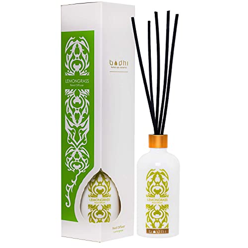 Bodhi® Raumduft Diffuser Lemongrass 90 ml - Duftstäbchen für einen frischen Duft Ihrer Räume | Premium Duft ohne Alkohol von BODHI