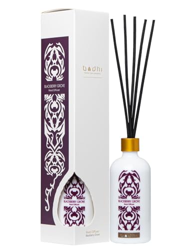 Bodhi® Reed Diffuser BlackBerry Grove 90 ml - Duftstäbchen für einen frischen Duft Ihrer Räume | Premium Raumduft ohne Alkohol von BODHI