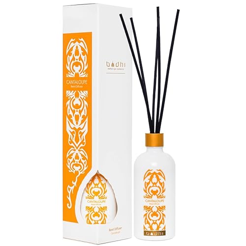 Bodhi® Reed Diffuser Cantaloupe 90 ml - Duftstäbchen für einen frischen Duft Ihrer Räume | Premium Raumduft ohne Alkohol von BODHI