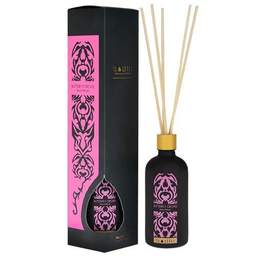 Bodhi® Reed Diffuser Orchidee 90 ml - Duftstäbchen für einen frischen Duft Ihrer Räume | Premium Raumduft ohne Alkohol von BODHI