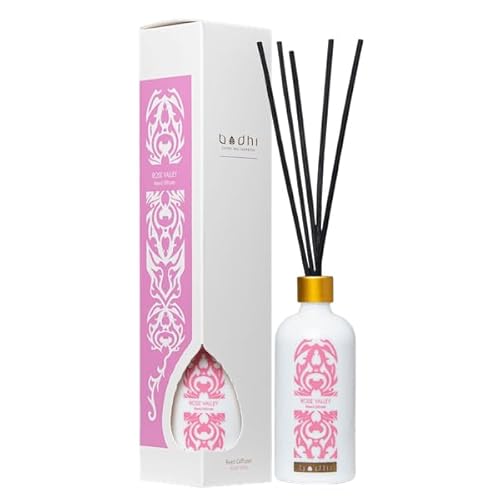 Bodhi® Reed Diffuser Rose Valley - Duftstäbchen für einen frischen Duft Ihrer Räume | Premium Raumduft ohne Alkohol von BODHI