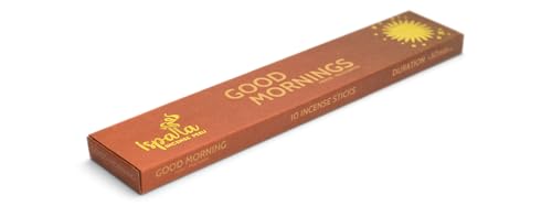 ISPALLA® Räucherstäbchen Good Mornings 10 stück, mit Palo Santo, Weckt Geist und Körper und REGT die Kreativität an, Handgemacht in Peru / 100% Natürlich & Vegan von BODHI