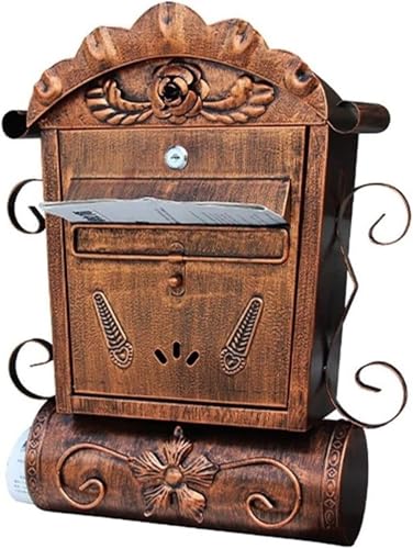 BODHIS Briefkasten Briefkasten Dropbox Postbox Retro Mailbox Wandmontierter Briefkasten Postkasten Sicherer Briefkasten Für Den Außenbereich L BODHIS Briefkasten Briefkasten Dropbox Postbox Retro Mailbox Wandmontierter Briefkasten Postkasten Sicherer Briefkasten Für Den Außenbereich L von BODHIS