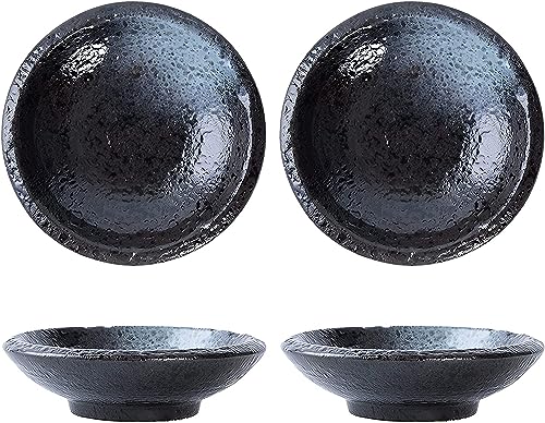 BODHIS Speiseteller, Pastaschüssel, Suppenteller, Suppenteller, Speiseteller, Suppenbecher, Sojasaucenschalen-Set, Keramik-Dip-Schleife von BODHIS
