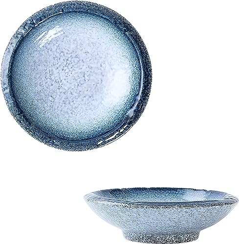 BODHIS Speiseteller, Pastaschüssel, Suppenteller, Suppenteller, Speiseteller, Suppenbecher, Sojasaucenschalen-Set, Keramik-Dip-Schleife von BODHIS