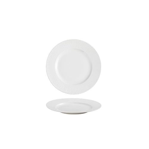 BODHIS Speiseteller 7 Zoll Keramik Weiß Einfach Kreativ Geprägt Gestreift Vorspeisenteller Restaurant Steak Dessert BODHIS Speiseteller 7 Zoll Keramik Weiß Einfach Kreativ Geprägt Gestreift Vorspeisenteller Restaurant Steak Dessert von BODHIS