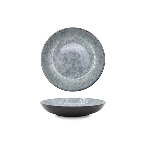 BODHIS Speiseteller 8-Zoll-Keramikteller Geschirr Haushaltsgericht Salat Küche Westliches Essen Suppe Restaurant Dessert BODHIS Speiseteller 8-Zoll-Keramikteller Geschirr Haushaltsgericht Salat Küche Westliches Essen Suppe Restaurant Dessert von BODHIS