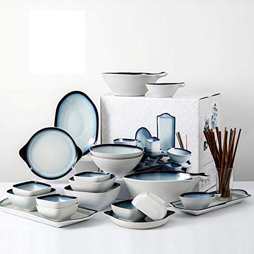 BODHIS Tafelservice, 30-teiliges Keramik-Tafelservice, fischförmiges Porzellangeschirr-Set für 6 Personen BODHIS Tafelservice, 30-teiliges Keramik-Tafelservice, fischförmiges Porzellangeschirr-Set für 6 Personen von BODHIS