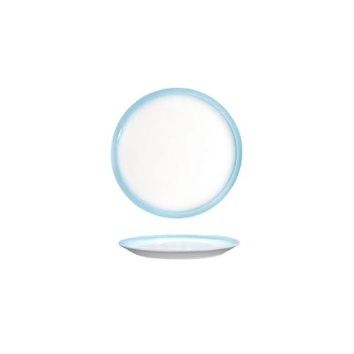 BODHIS Teller Abendessen Tablett Haushalt Keramik Kreative Gericht Restaurant Suppenteller Tiefer Runder Teller Salatteller Dessert Tablett Din von BODHIS