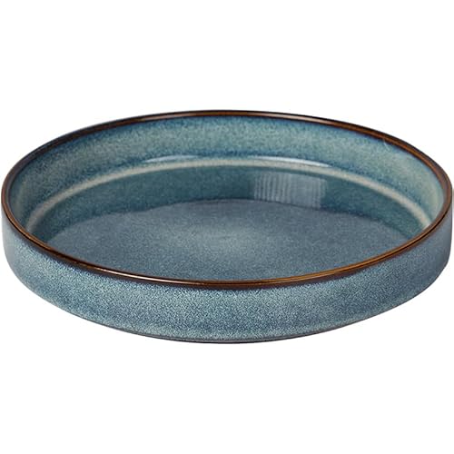 BODHIS Teller Keramikteller 8,75 Zoll Kreativer Retro-Teller Westlicher Suppenteller Tiefer Teller Home Obstteller Speiseteller (7 von BODHIS