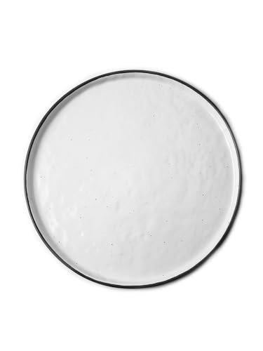 BODHIS Teller Kreativer japanischer Keramikteller Kommerzieller westlicher Teller Steakteller Haushalt Großer runder Teller Flacher Teller Gemüseteller von BODHIS