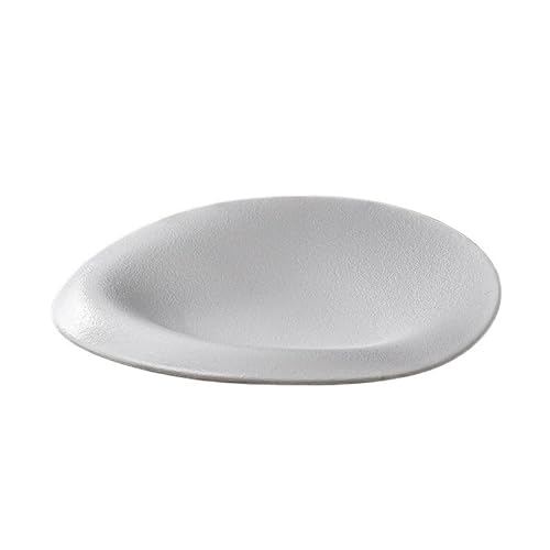 BODHIS Teller Unregelmäßiger Teller Gemüseteller Haushalt Tiefer Teller Salatteller Kreativer Keramikteller Dessertteller Speiseteller von BODHIS