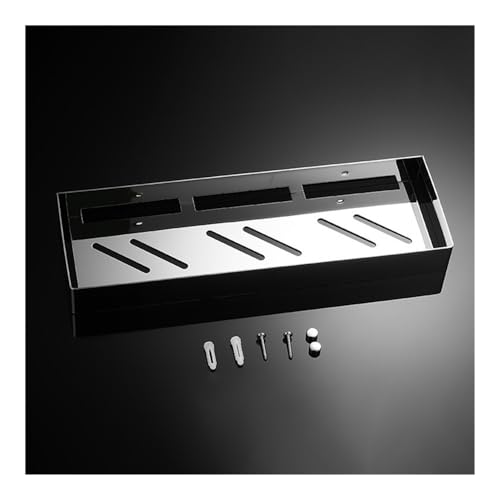 BODOBTF Modisches Badezimmer-Regal aus 304 Edelstahl, poliert, perforierte Installation, Wandmontage, Waschbeckenregal, Badezimmerzubehör (40 cm) von BODOBTF