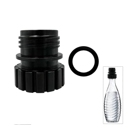 Adapter für Sodastream Kristallglas auf Plastikflasche schwarz von BODYA