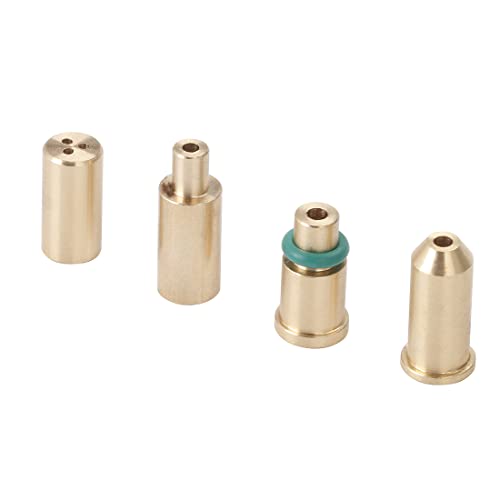 BODYA 4 Stück/Set Universal Messing Kupfer Düse Nachfüll-Butangasadapter für S.T Dupont Gelb/Rot/Grün/Blau Kappenfeuerzeug von BODYA