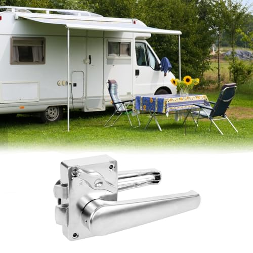 BODYGAD Wc TüRschloss TüRschloss Badezimmer Rv TüRschloss Mit Anti-Blockier Drehknopf Chrom Poliert FüR Camper Rv Yacht von BODYGAD