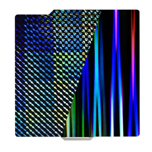 Druckplatte für Bambulab X1C X1 X1E P1P P1S A1, Doppelseitig Texturiert PEI Druckplatte Light Beam+Phantom H1H Spring Steel Sheet Flexible Removable Platform Build Plate für Bambu Lab 257 * 257mm von BODYGAD