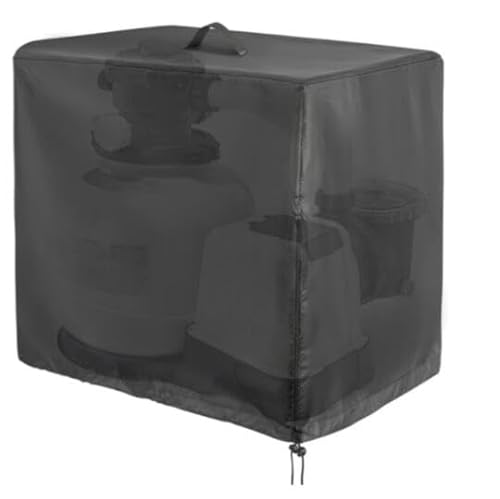 Poolpumpe Abdeckung, Pool Sandfilteranlage Abdeckung für Clear Poolpumpe Im Außenbereich Abdeckung Sandfilteranlage 420D Oxford Vollständige Abdeckplane UV-Beständig Und 100% Wasserdicht-84x61x86cm von BODYGAD