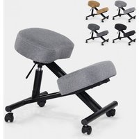 Ergonomischer Kniestuhl Bürohocker Metall und Stoff Balancesteel Lux - Grau Ergonomischer Kniestuhl Bürohocker Metall und Stoff Balancesteel Lux - Grau von BODYLINE HEALTH AND MASSAGE