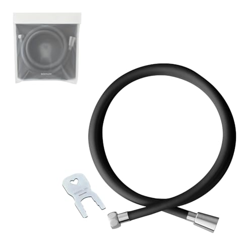 BODYLUV Puresome 79 Zoll Brauseschlauch mit 360° Anti-Verdrehschutz | Langlebiger 3-lagiger PVC-Schlauch mit glatter Oberfläche für einfache Reinigung, werkzeuglose Installation, Messingbeschläge | von BODYLUV