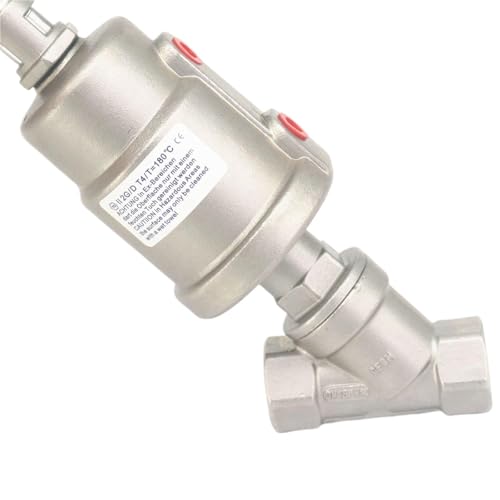 1/2" 3/4" 1" BSPT Female 304 Stainless Actuated Pneumatic Angle Seat Steam Valve With New-Type Stainless Head(1",Normally Open) von BOEAXTYUI