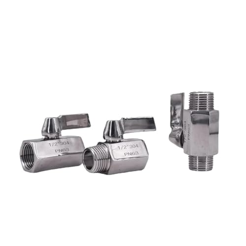 1/8" 1/4" 3/8" 1/2" 3/4" 1" BSP NPT Female Male Mini Sanitary Ball Valve Homebrew Beer SUS 304 316L Stainless With Steel Hanlde(3/4",MALE TO MALE_BSP SUS316L) von BOEAXTYUI