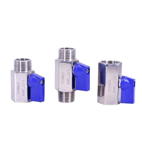 1/8" 1/4" 3/8" 1/2" 3/4" 1" BSP NPT Female Male Mini Sanitary Ball Valve SUS 304 316L Stainless Steel Homebrew(1/8",FEMALE_BLUE_BSP SUS304) von BOEAXTYUI