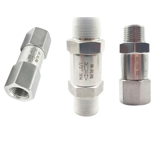 1/8" 1/4" 3/8" 1/2" 3/4" 1" BSP NPT Split type One Way Check Valve Non-return Inline 304 Stainless Steel Water Gas Steam Oil(3/4",Male To Female NPT) von BOEAXTYUI