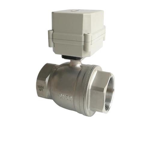 2'' Stainless Steel 304 DN50 Electric Motorized Valve With Indicator AC110V-230V 3/4/7 Wires Metal Gear with 10Nm actuator(NPT,AC110V-230V_CR202) von BOEAXTYUI