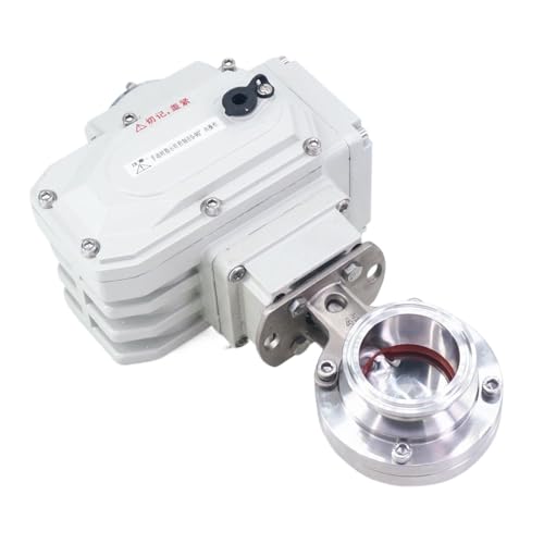 220V/24V Tri Clamp 1.5" 2" 304 Stainless Steel Sanitary Ferrule Electric Butterfly Valve For Homebrew(25x50.5mm,220V) von BOEAXTYUI