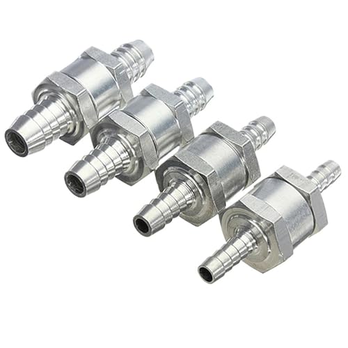 2PCS Aluminum Alloy Silver 6mm 8mm 10mm 12mm Car Gasoline Diesel Fuel One-way Check Valve(2pcs 10mm) von BOEAXTYUI