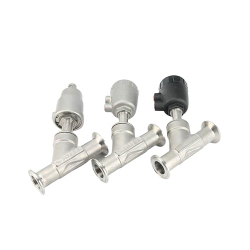 DN15 20 25 32 40 50 Tri Clamp Y Shaped 304 Stainless Steel Pneumatic Actuated Angle Seat Valve Steam Gas Oil Water(DN15-K50.5mm,BSPT SS304_B_OPEN) von BOEAXTYUI