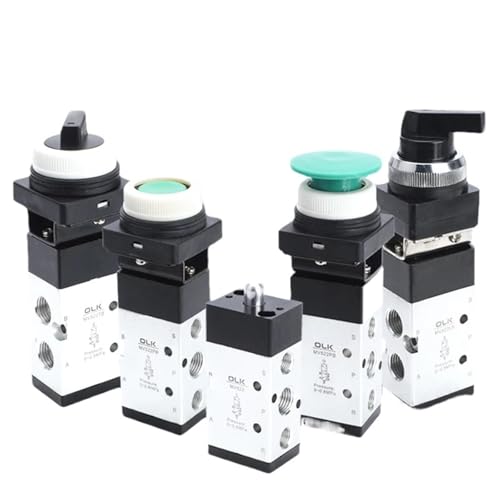 MV322 MV522R/PB/EB/TB Pneumatisches mechanisches Ventil 2-Positionen-5-Wege-Handventil Luftschalter-Steuerventil Druckknopf Momentan(MV322TB) von BOEAXTYUI