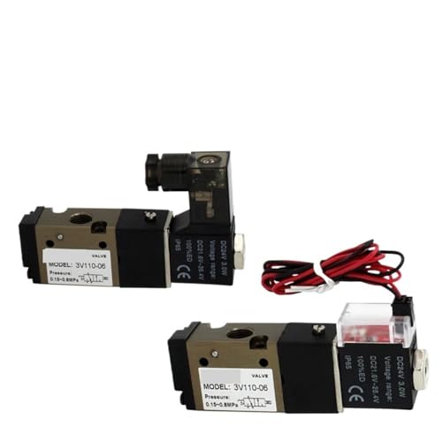 Zwei-Positionen-Dreiwege-Elektromagnetisches Umkehrventil 3v110-06 -NC NO Luftventil normalerweise offen und geschlossen(Grass green) von BOEAXTYUI