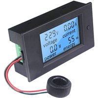 Boed - ccykxa Voltmeter Amperemeter Wattmeter Digital ac 100A 80-260V, Strom Spannungsprüfer Leistung Elektrischer Energiezähler LCD-Display, Volt von BOED