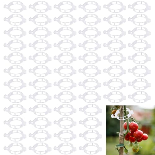 BOELLRUNO 350 Stück Pflanzenclips Tomaten Klammern Weiß Pflanzenklammern für Kletterpflanzen Rankhilfe Wiederverwendbar für Tomaten Gurken Blumen Peas Paprika und andere Rankpflanzen (A) von BOELLRUNO